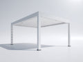 Pergolas et tonnelles - aluminium - 410x310x250 cm - blanc-gris foncé - style moderne à lames réglables