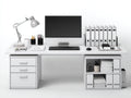 Bureau - Panneaux de bois - 160x65x76 cm - Blanc - Moderne