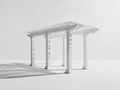Pergolas et tonnelles - bois - 500x320x275 cm - blanc - style classique à colonnes