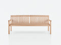 Banc de jardin - bois - 166x50x81 cm - bois clair - style naturel avec accoudoirs