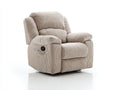 Fauteuil relax - velours côtelé - 95x92x105 cm - beige sable - style contemporain